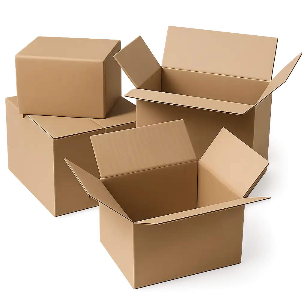 Amerikaanse Vouwdoos van Golfkarton 100x100x100 mm - Bruin en Stevig (25 stuks)
