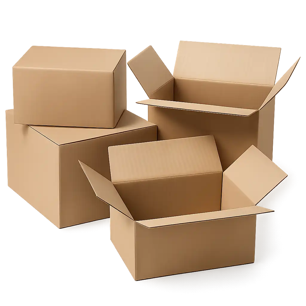 Robuuste Amerikaanse Vouwdozen van Golfkarton - 150x150x120mm - Bruin, Enkelzijdig (25 stuks)