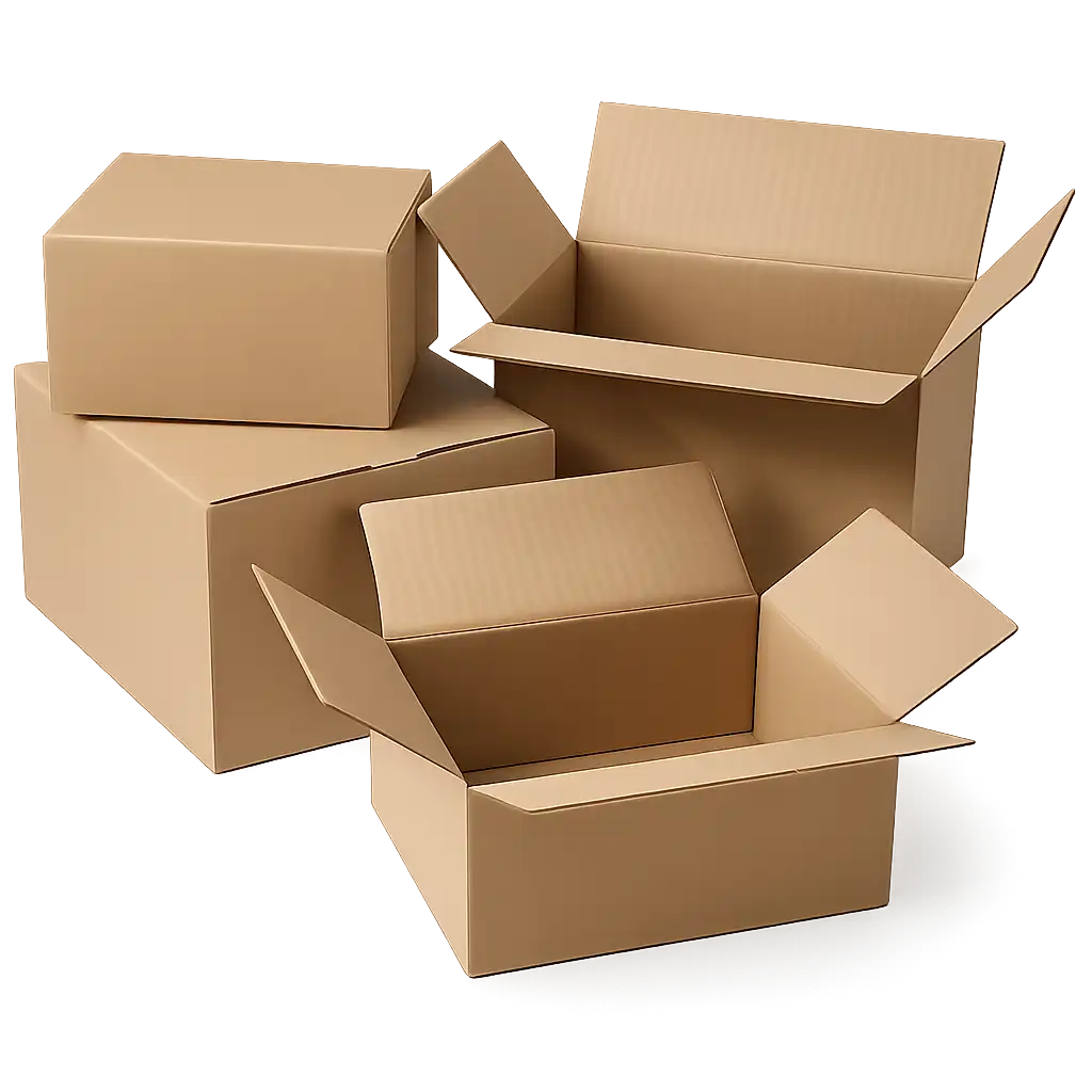 Robuuste Amerikaanse Vouwdozen van Golfkarton - 200x160x75mm - Bruin (25 stuks)