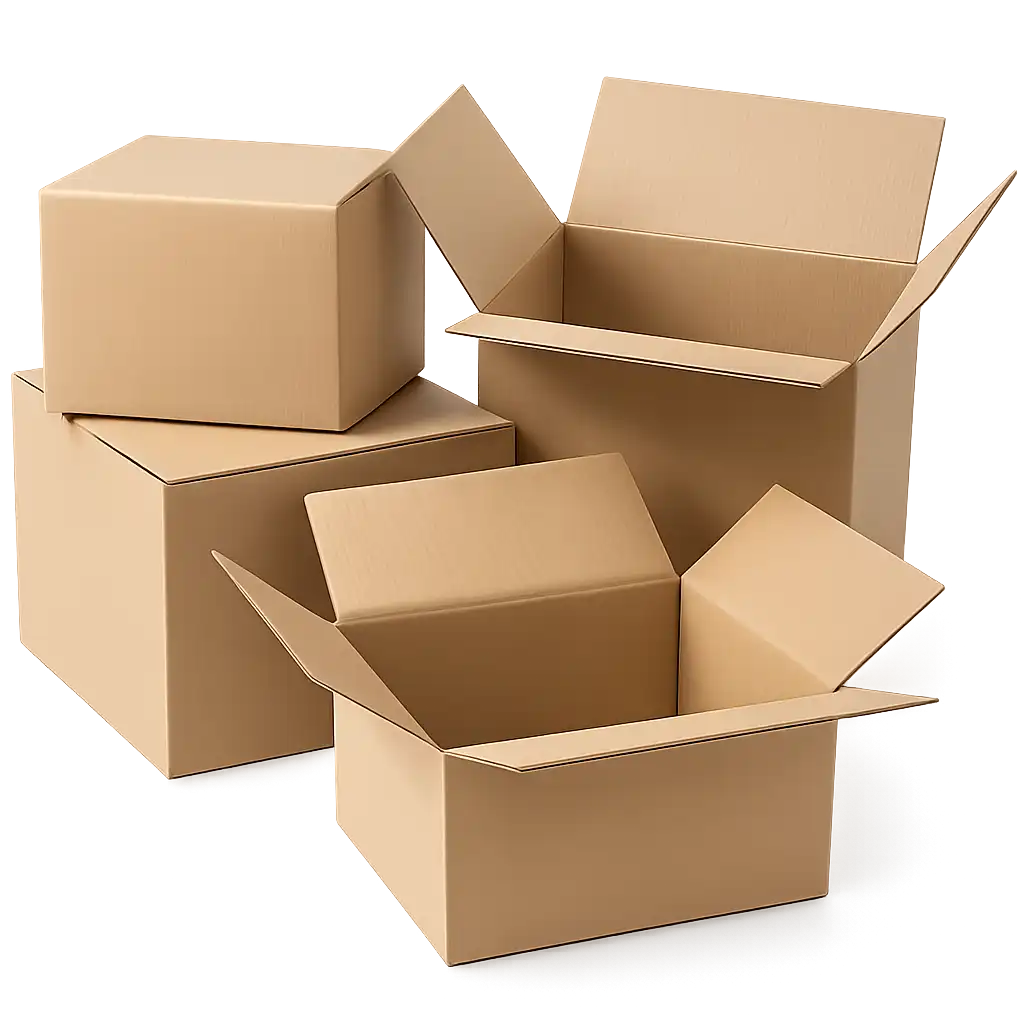 Bruine Amerikaanse Vouwdozen van Golfkarton - 220x200x220mm - Enkele Golfkwaliteit (25 stuks)