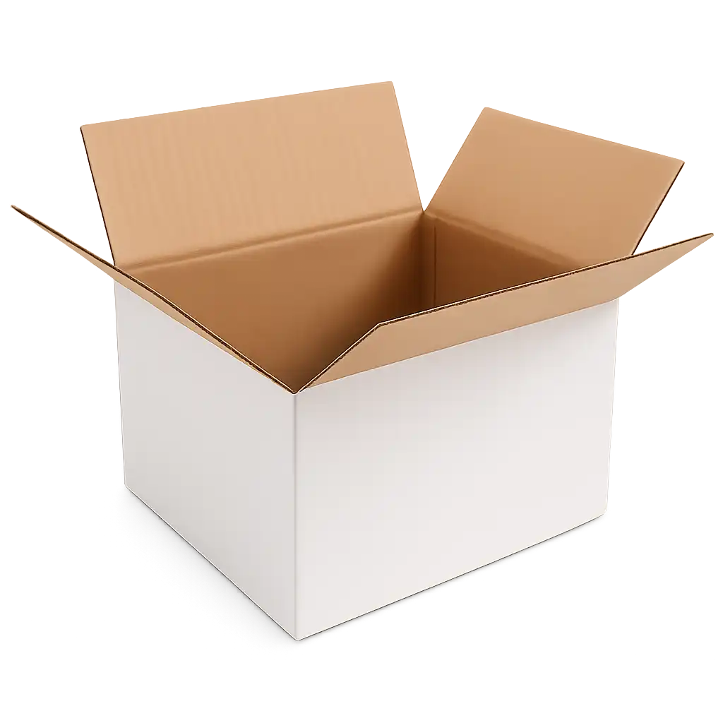 Witte Amerikaanse Vouwdoos van Golfkarton 230x230x150mm - Enkele Golf Packaging (25 stuks)