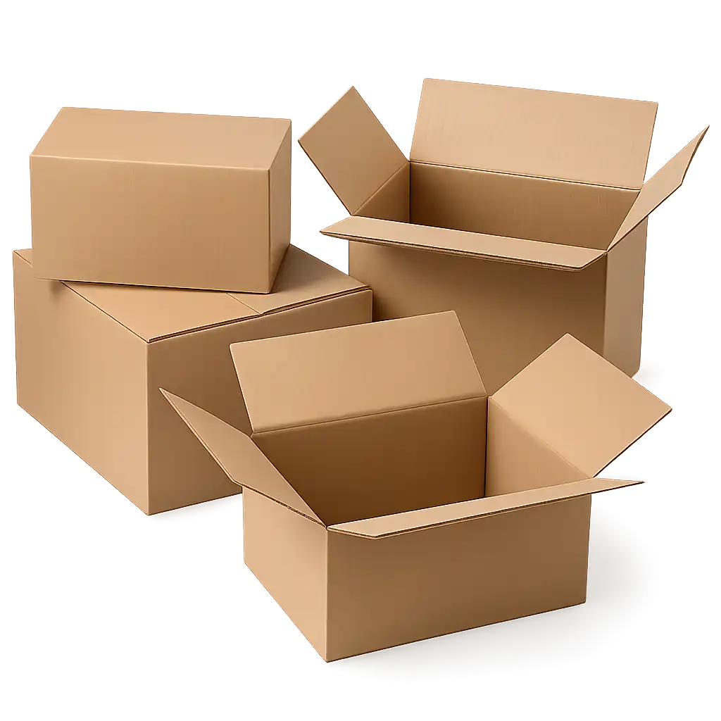 Stevige Amerikaanse Vouwdozen van Golfkarton - 294x194x138mm - Bruin - Ideaal voor Verpakking & Verzending (25 stuks)