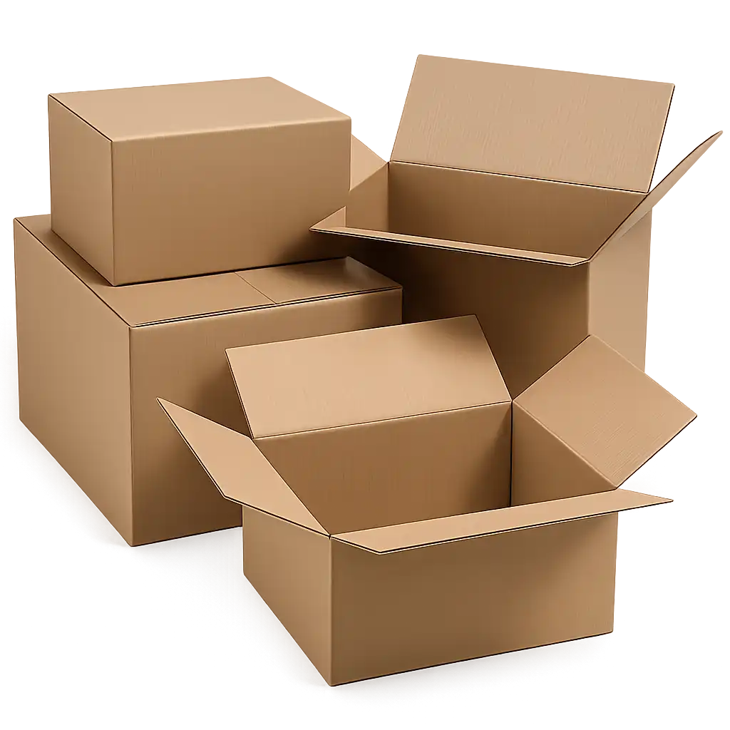 Duurzame Amerikaanse Vouwdoos van Dubbel Golfkarton - 370x370x130mm - Bruin (15 stuks)