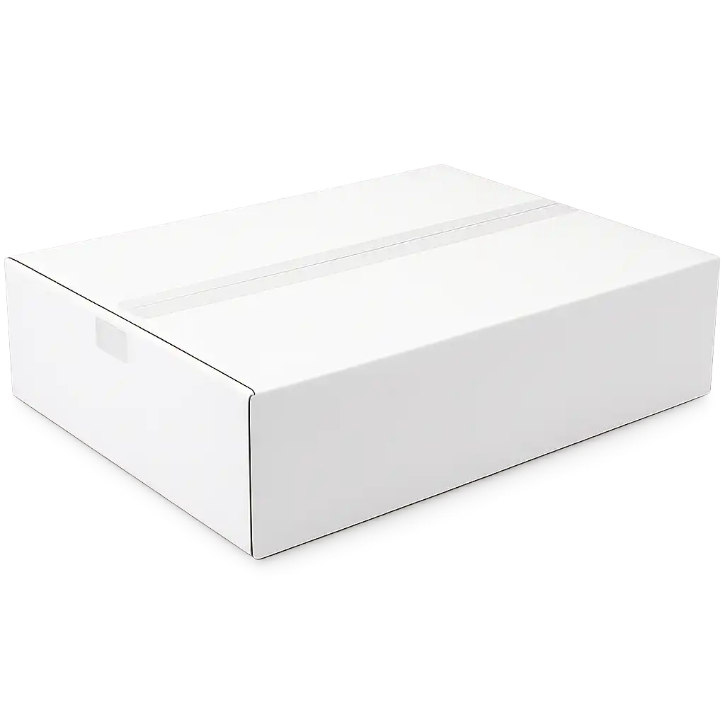 Witte Amerikaanse Vouwdozen van Golfkarton - 420x300x95mm - Enkele Golf (25 stuks)
