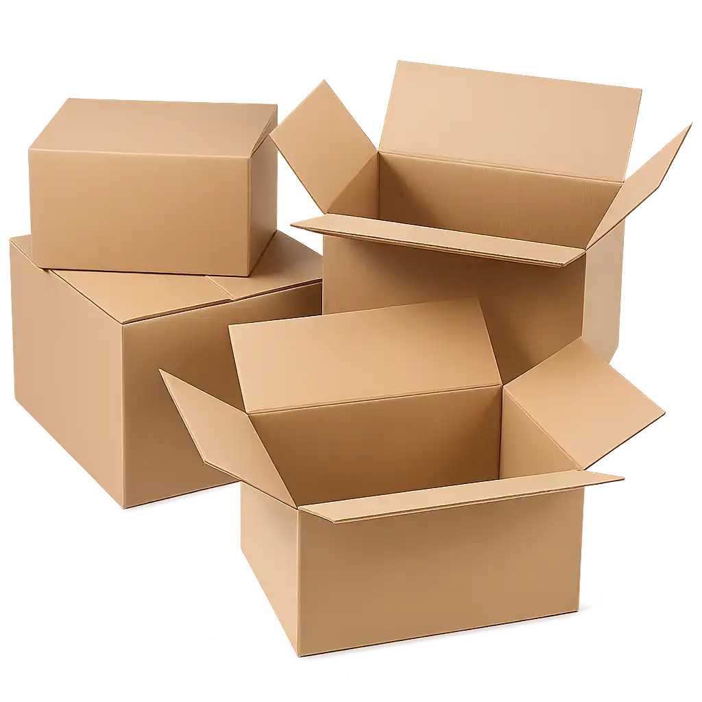 Robuuste Amerikaanse Vouwdoos - Dubbel Golfkarton 430x350x200mm Bruin (15 stuks)