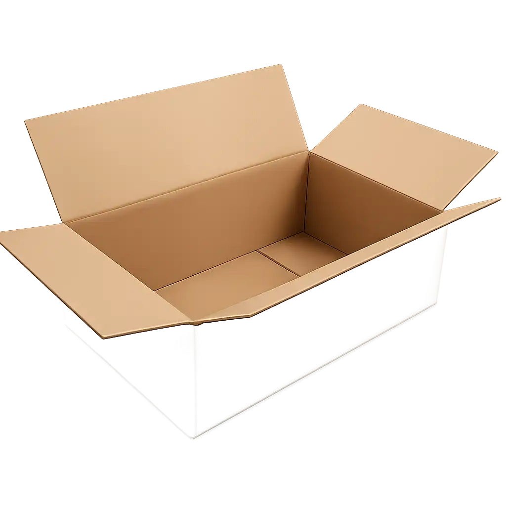 Amerikaanse Vouwdoos 500x300x95mm - Enkele Golf Karton in Wit (25 stuks)