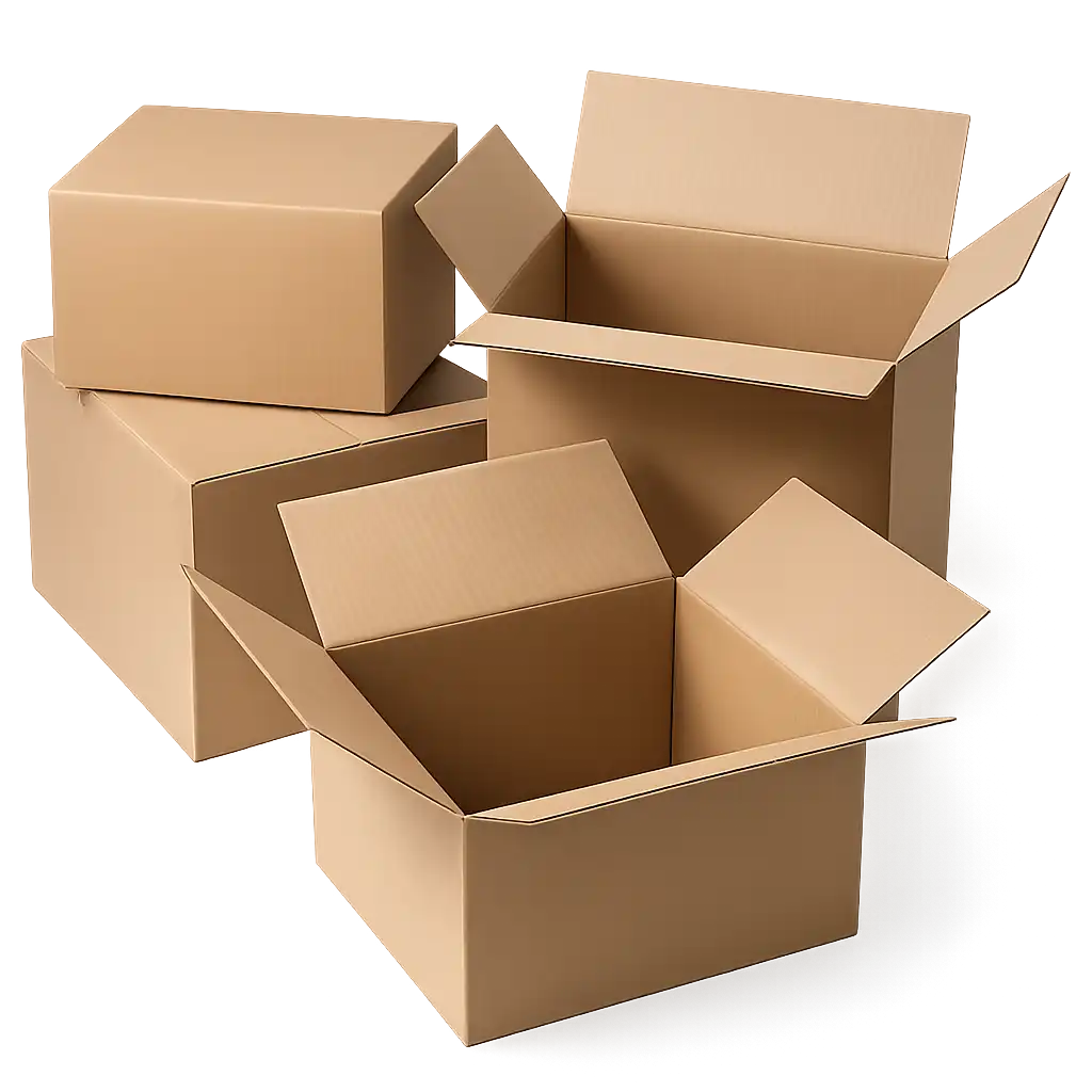 Vouwdoos Amerikaans 500x350x300mm Enkel Golf Bruin - Perfect voor Verpakken en Verzenden (25 stuks)