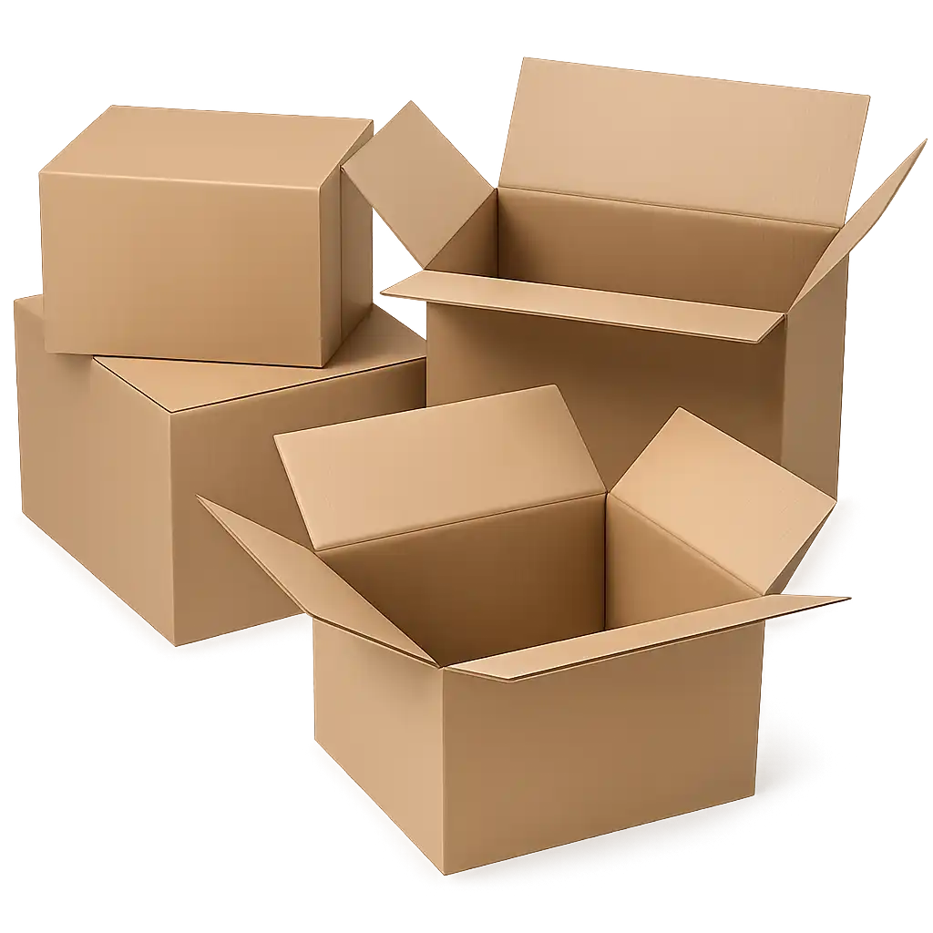 Robuuste Amerikaanse Vouwdoos van Dubbel Golfkarton - 600x500x500mm, Bruin (10 stuks)