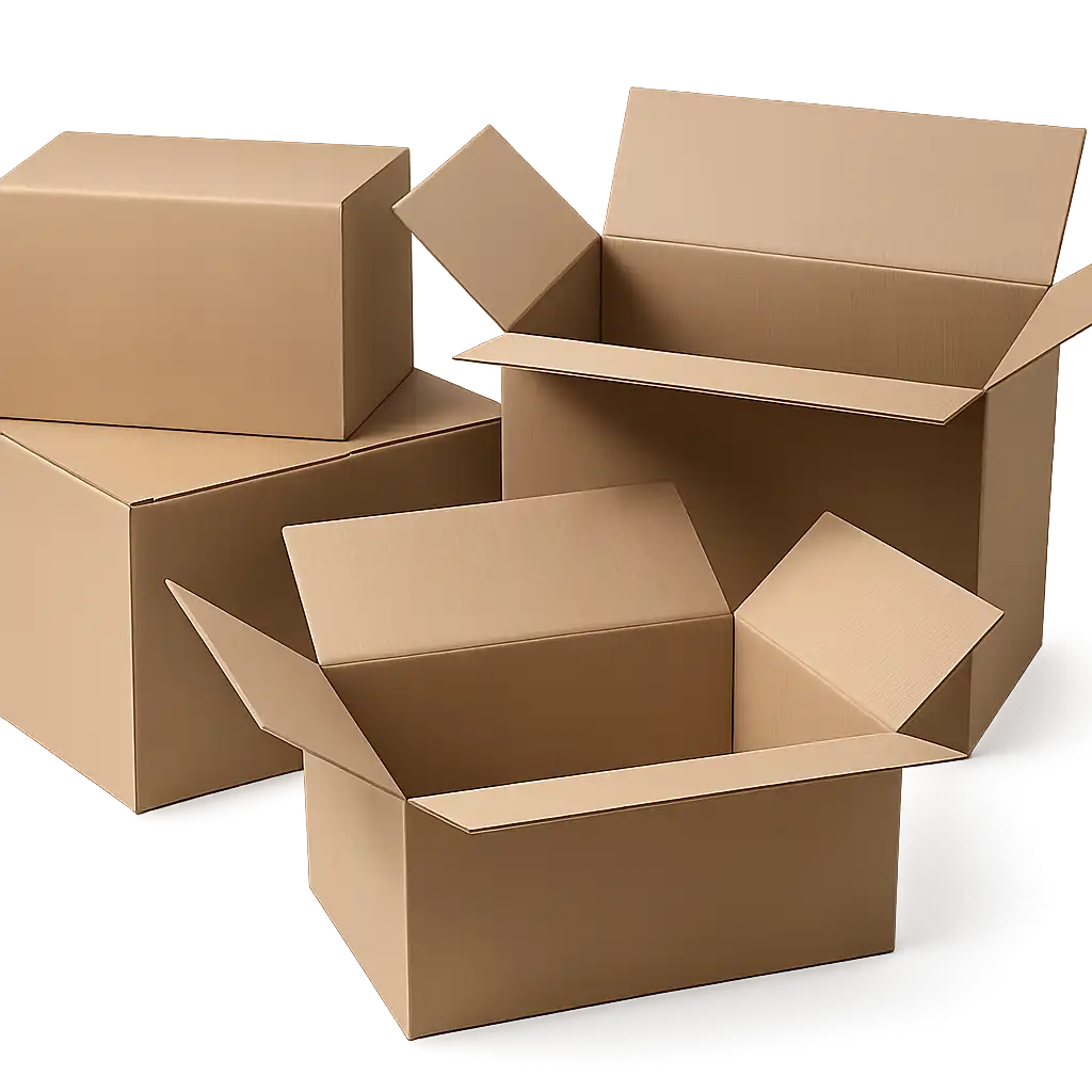 Duurzame Amerikaanse vouwdoos van golfkarton - 700x500x350mm, bruin, dubbele golf (15 stuks)