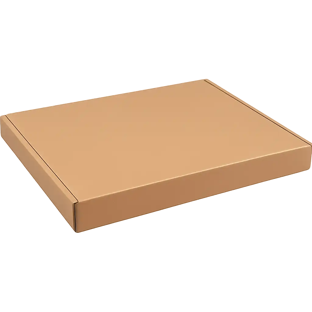 Brievenbusdoos A4+ van Golfkarton - Bruin met Klep, 345x255x27mm (50 stuks)