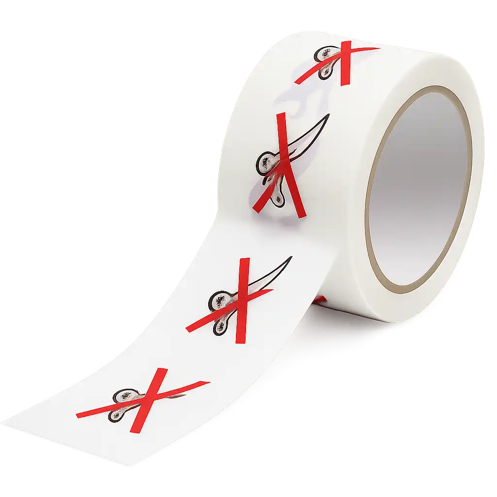 Witte Dozensluittape PVC 50mm x 66m - Sterk en Betrouwbaar (6 stuks)