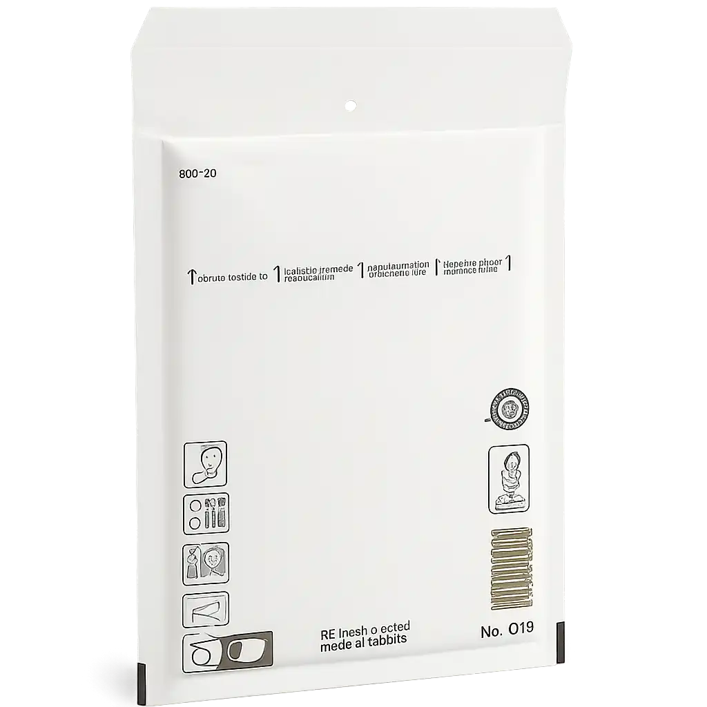 Luchtkussenenvelop 220x150mm C - Wit, Papier & PE Bescherming (100 stuks)