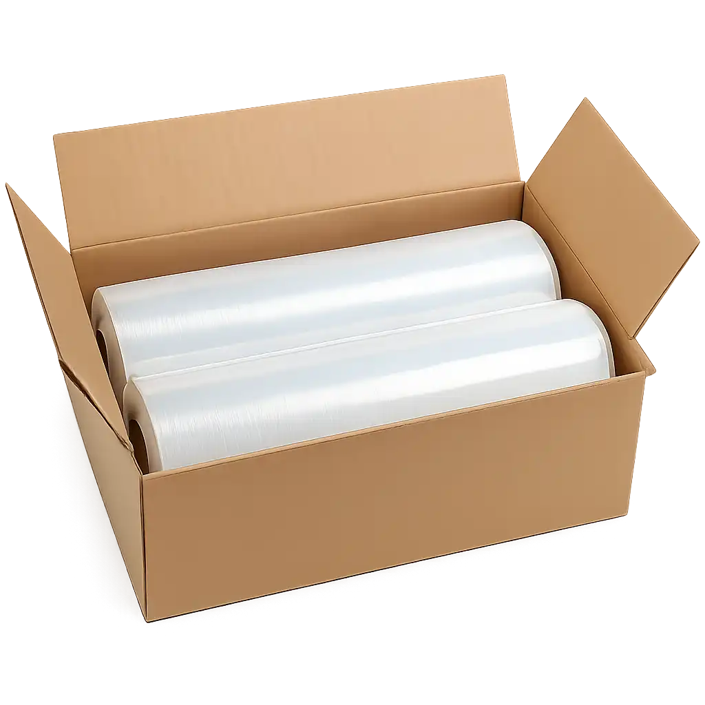 Transparante LLDPE Stretchfilm Handrol 50cm x 300m - 17my Sterk en Duurzaam (2 stuks)