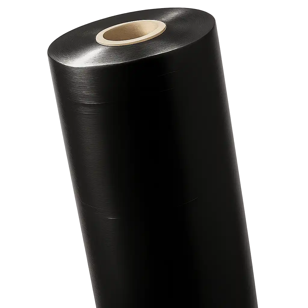Stretchfolie Handrol Zwart - 50cm x 300m, 20my LLDPE voor Optimaal Verpakken (6 stuks)