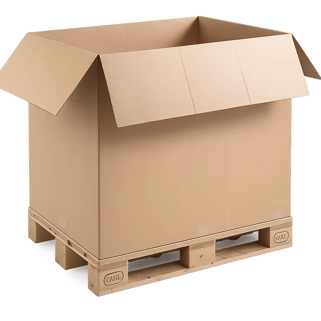 Dubbele Golf Palletdoos van Golfkarton - 1180x780x1070mm, Bruin