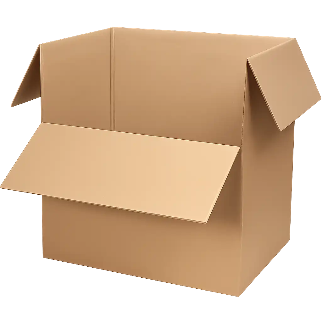 Bruine Palletdoos van Golfkarton met Laadklep - 118x78x107 cm