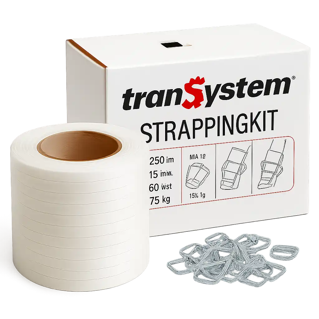 Polyesterband dispenser met gesp - 13mm x 250m voor veilig en snel verpakken