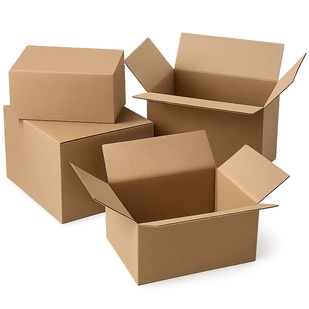 Amerikaanse Vouwdoos - Bruin Golfkarton 197x156x107mm, Ideaal voor Verzending (25 stuks)