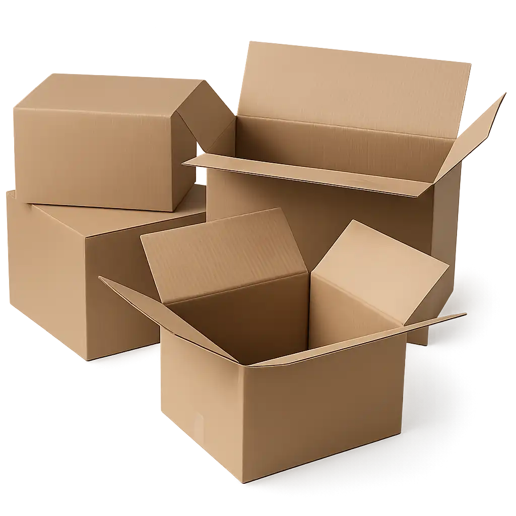 Vouwdoos Amerikaanse Stijl - Enkele Golf Karton 310x220x200mm - Bruin (25 stuks)