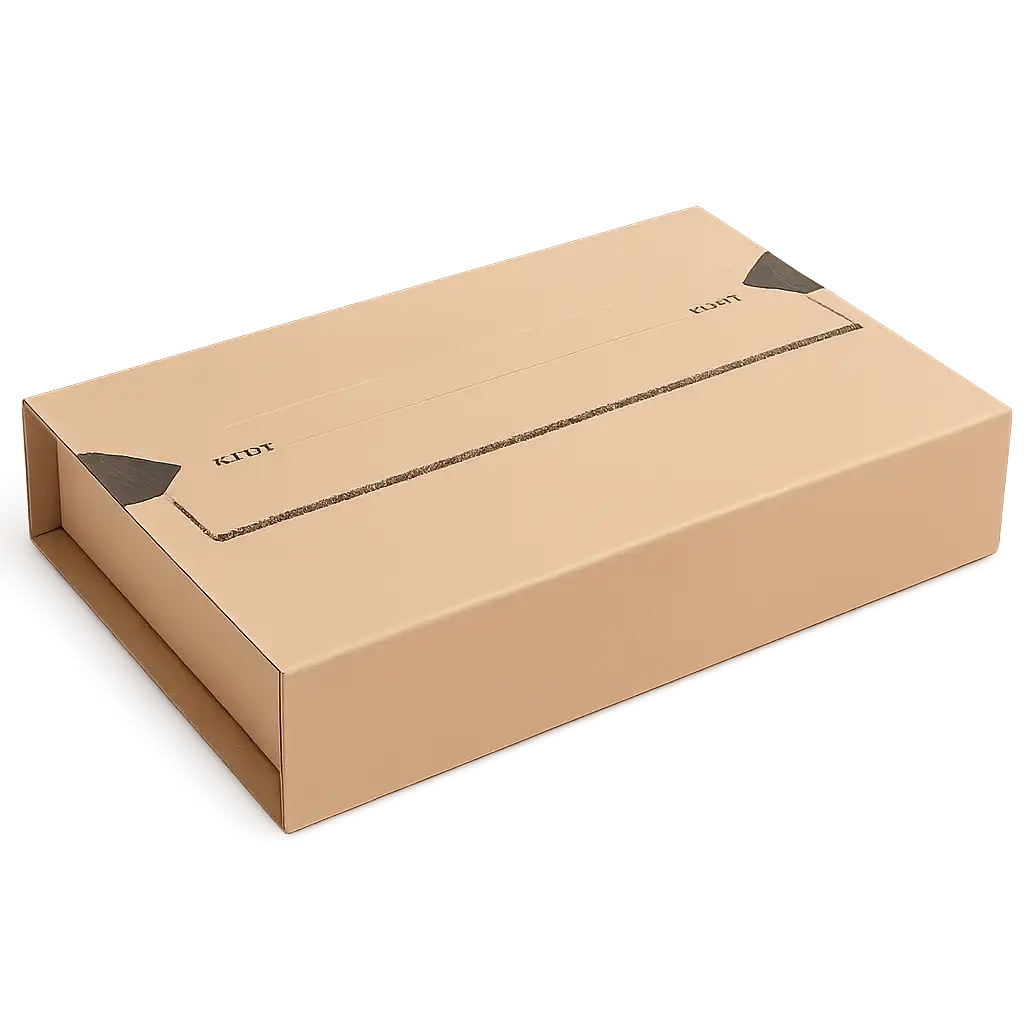 Duurzame Boekverpakking in Golfkarton - 249x165x60mm - Bruin (25 stuks)