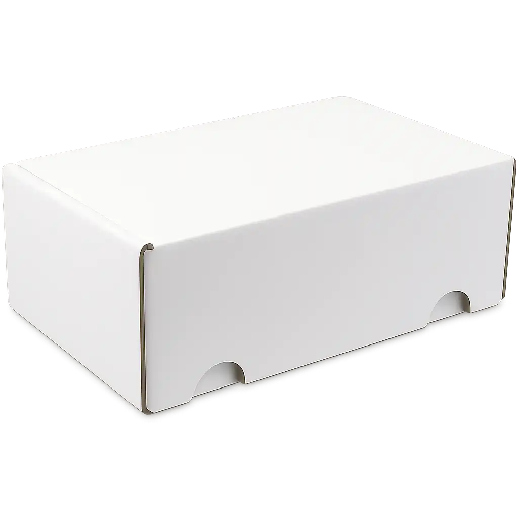 Wit Postpakketdoos van Golfkarton - 130x210x70mm, Gestanst en Stevig (25 stuks)