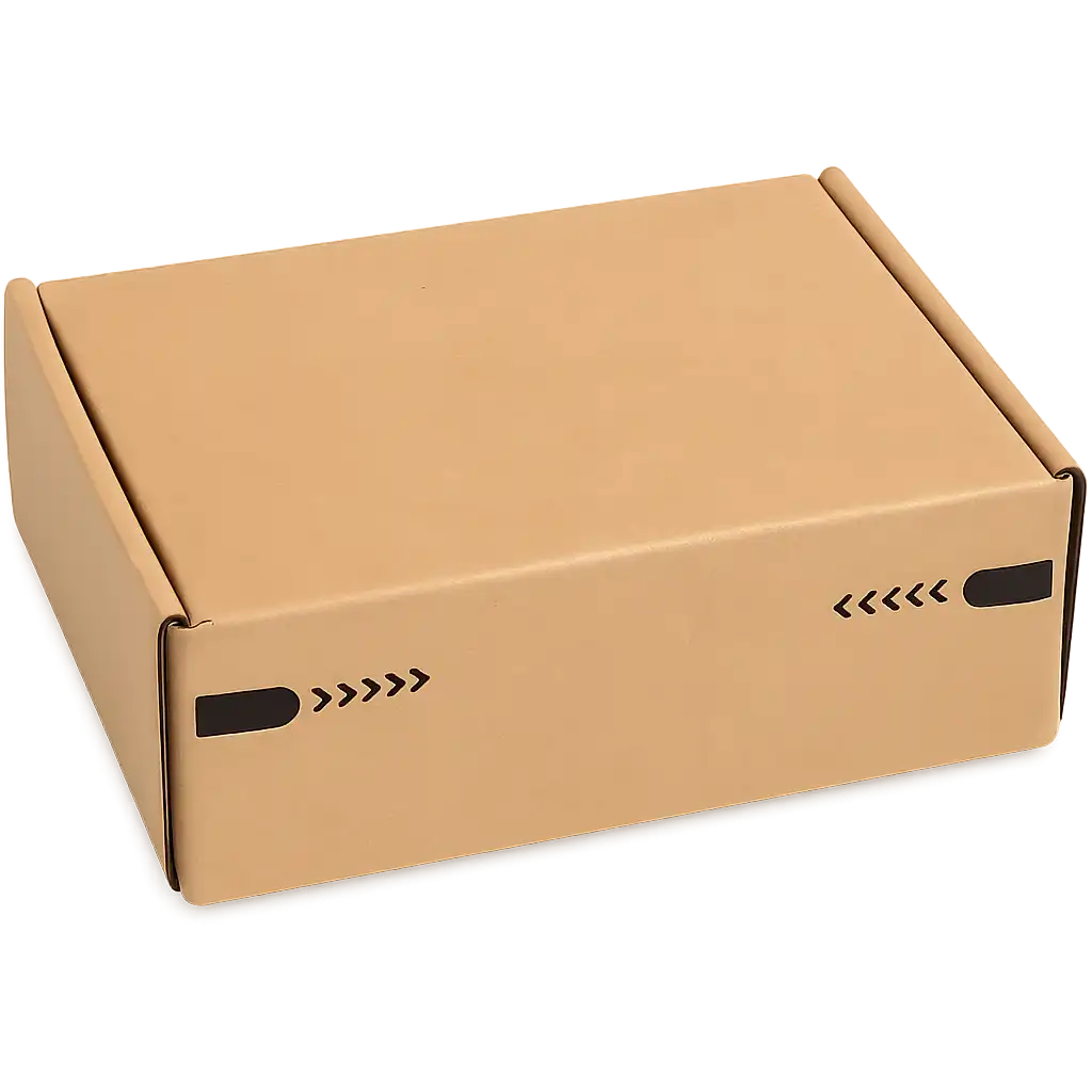 Bruine Postpakketdoos in Golfkarton - 140x101x43mm (20 stuks)