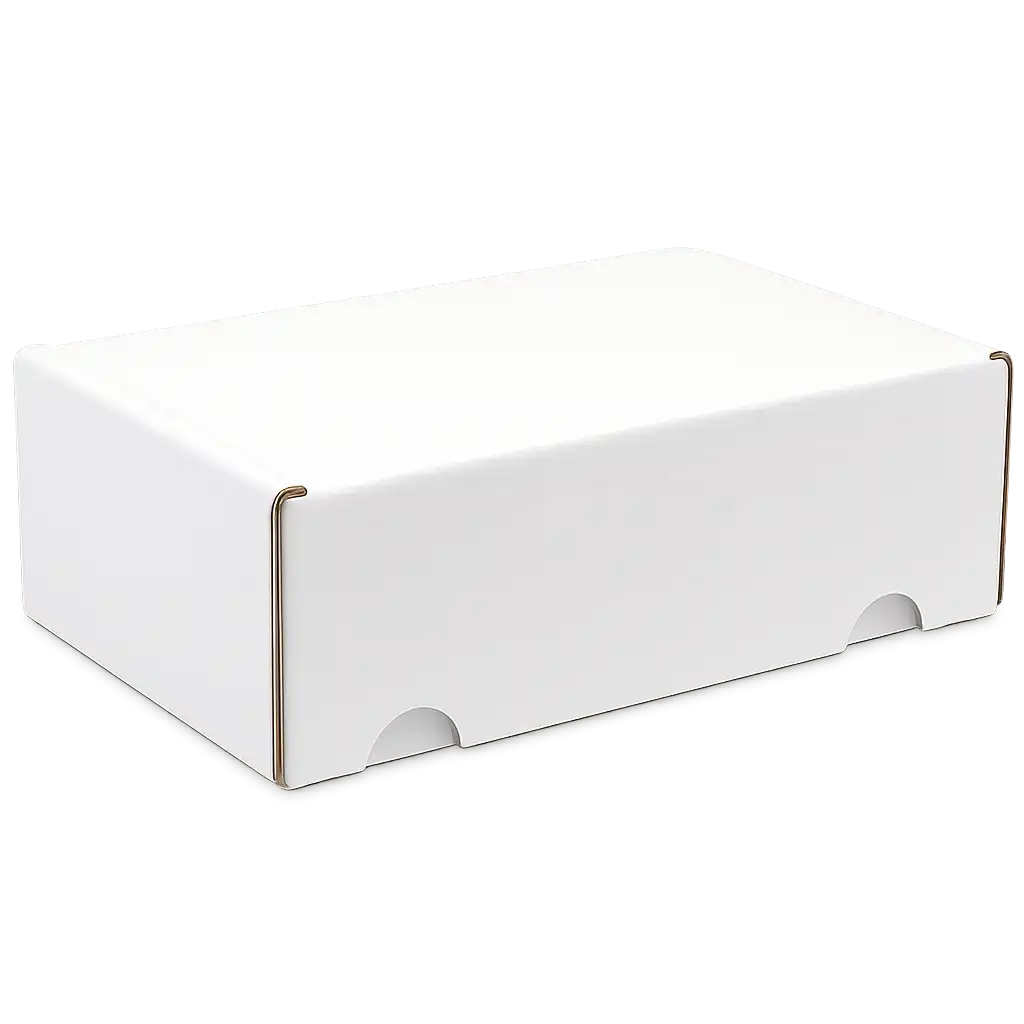 Wit Postpakketdoos van Golfkarton - 140x260x70mm Gestanst en Stevig (25 stuks)