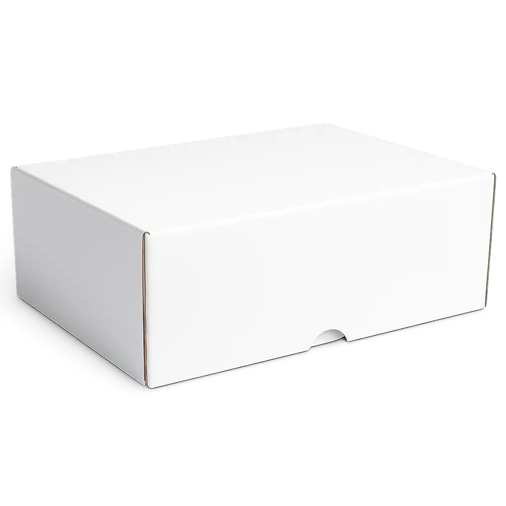 Postpakketdoos - Sterke Golfkartonnen Doos 385x225x130mm, Wit, Gestanst (25 stuks)