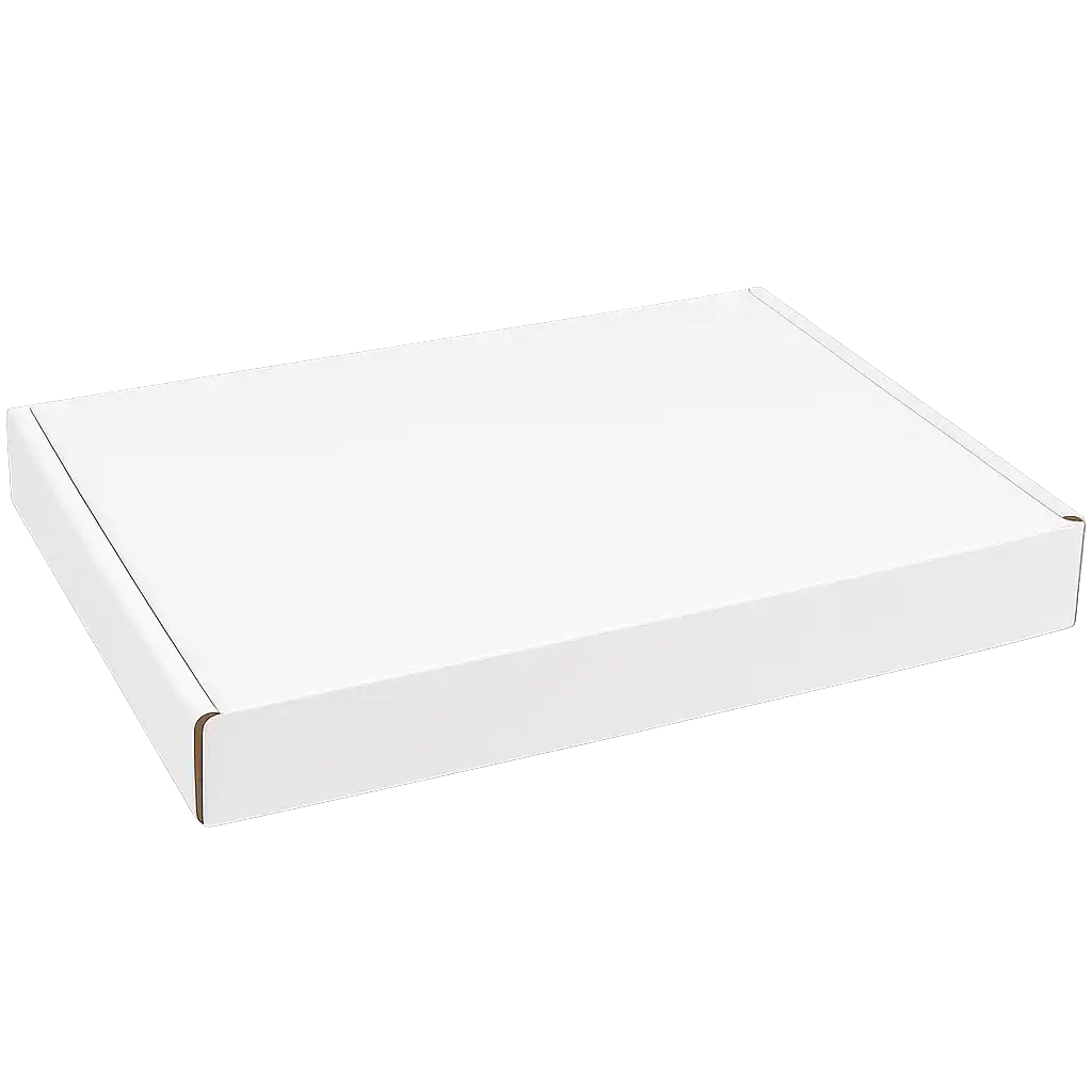 Witte Verzenddoos A4 - Enkele Golf Karton 310x220x27mm met Klep (50 stuks)