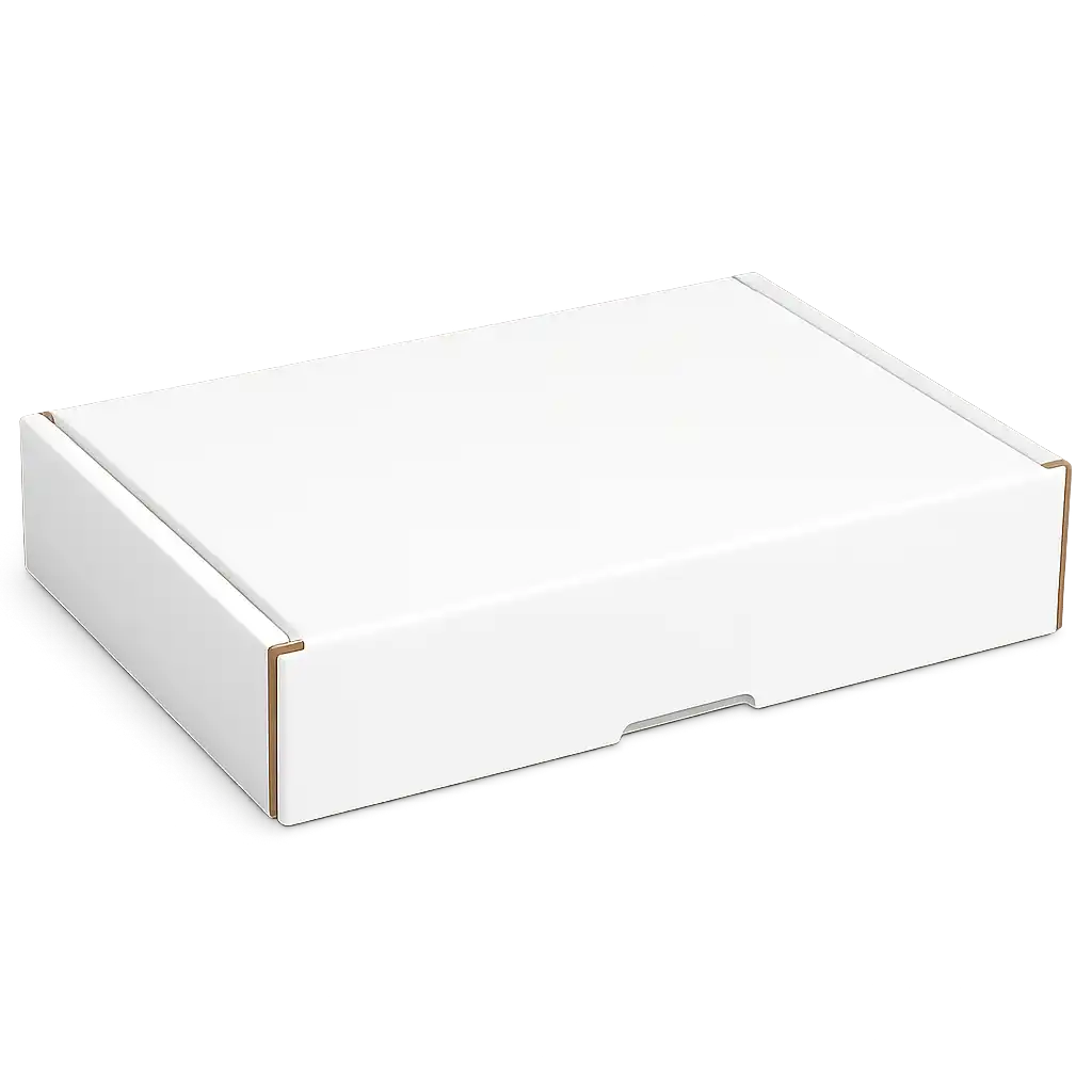 Witte A6 Verzenddoos van Enkele Golfkarton - 180x115x28mm met Klep (50 stuks)